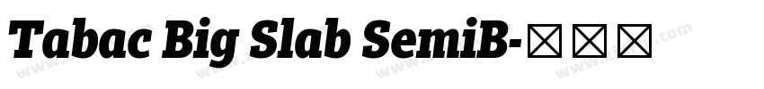 Tabac Big Slab SemiB字体转换